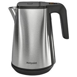 Hotpoint WK30EUM0UK Kettle with Digital Display, Brushed Stainless Steel